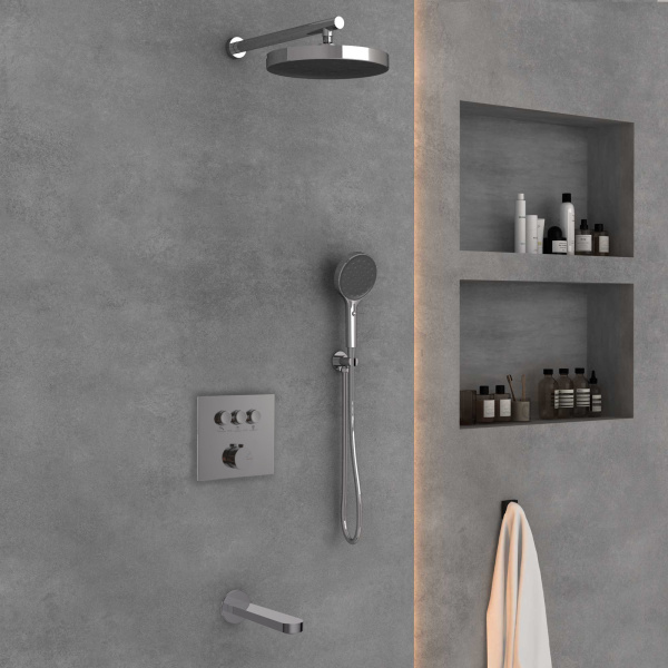 Душевой комплект VSFW-431I2CH встраиваемый, хром