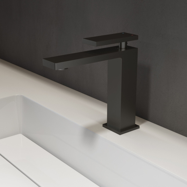 Смеситель для раковины Dice VBF-2DS1MB однорычажный, черный матовый