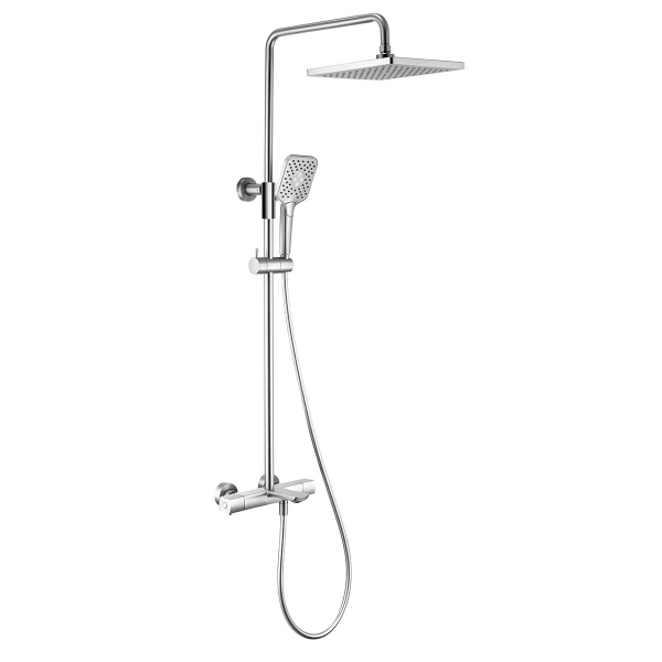 Душевая стойка Next VSFS-1N1TCH термостатическая с изливом, 25см верх душ, хром