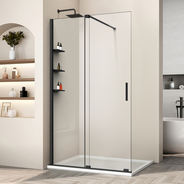 Душевая перегородка Walk-In VSW-1WSL120CLB, 1200*2000, черный матовый, стекло прозрачное Душевая перегородка Walk-In VSW-1WSL120CLB, 1200*2000, черный матовый, стекло прозрачное