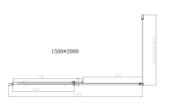 Душевой уголок Dice VSR-4D8015CLB, 1500*800, черный, стекло прозрачное Душевой уголок Dice VSR-4D8015CLB, 1500*800, черный, стекло прозрачное