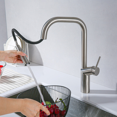 Смеситель для кухни Vincea VKF-107BN, брашированный никель