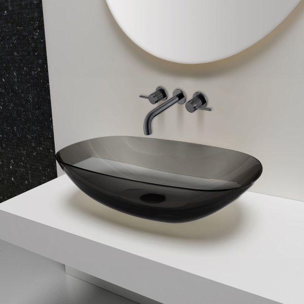 Смеситель для раковины Groove VBFW-4G1GM встраиваемый, вороненая сталь Смеситель для раковины Groove VBFW-4G1GM встраиваемый, вороненая сталь