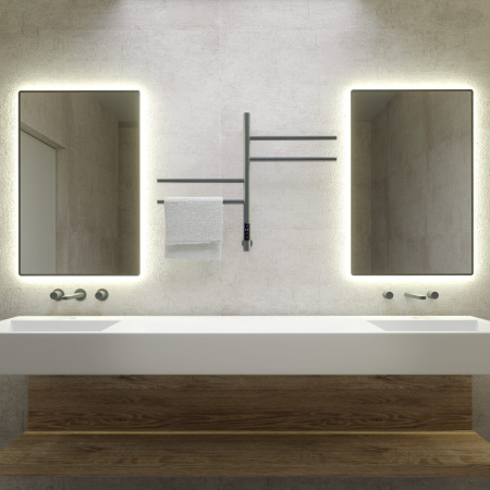 Полотенцесушитель электрический Vincea VTD-1S1CGE 43x60, графит, таймер