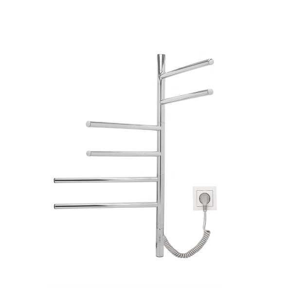 Полотенцесушитель электрический Vincea VTD-1S2CE 43х80, хром, таймер