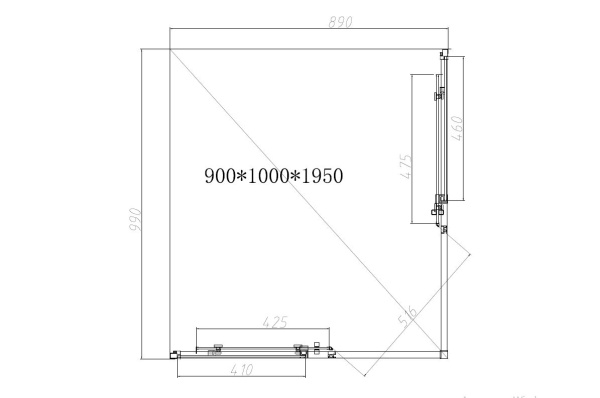 Душевой уголок Slim-N VSS-4SN9010CLG, 1000*900, брашированное золото, стекло прозрачное Душевой уголок Slim-N VSS-4SN9010CLG, 1000*900, брашированное золото, стекло прозрачное