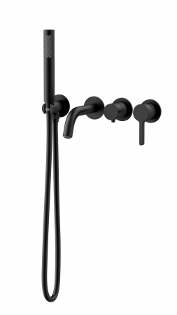 Смеситель для ванны Вилла (Villa) VTFW-1VL1MB, встраиваемый, черный