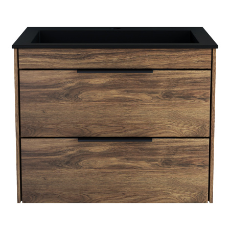 База под раковину Кьяра 2D (Chiara 2D) 600 подвесная, 2 выкатных ящика микролифт, Дуб Чарльстон (C.Oak)