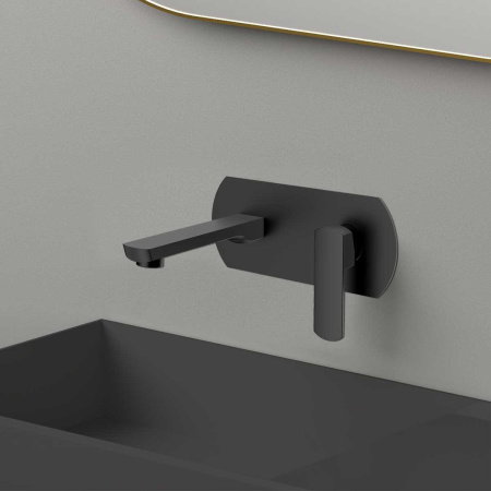 Смеситель для раковины Next VBFW-1N1MB встраиваемый однорычажный, черный 