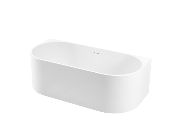 Ванна Солид Серфейс (Solid Surface) Vincea VBT-4S07-1700MW, 1700*800*550, белый матовый, щелевой перелив
