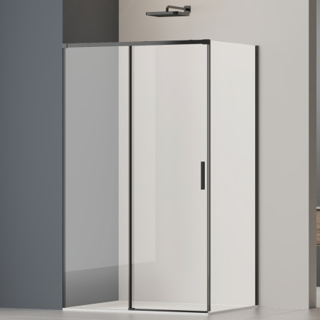 Душевой уголок Софт 2 (Soft 2) VSR-3SO28010CLB, 1000*800, черный, стекло прозрачное