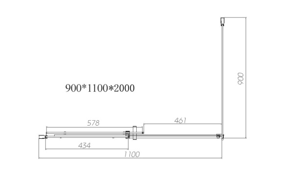 Душевой уголок Dice VSR-4D9011CL, 1100*900, хром, стекло прозрачное Душевой уголок Dice VSR-4D9011CL, 1100*900, хром, стекло прозрачное