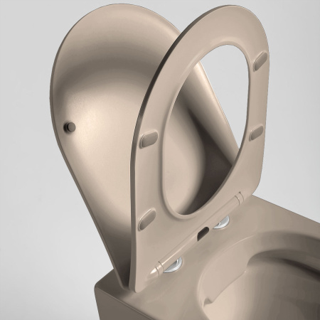 Унитаз подвесной Глобо (Globo) VT1-14SMC безободковый, цвет капучино мат., ультратонкое сиденье микролифт