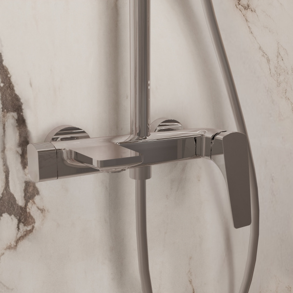 Душевая стойка Puro VSFS-5P1CH с изливом, хром