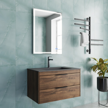 База под раковину Кьяра 2D (Chiara 2D) 800 подвесная, 2 выкатных ящика микролифт, С.Oak