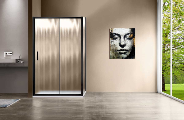 Душевой уголок Garda VSR-1G9012CHB, 1200*900, черный, стекло шиншилла Душевой уголок Garda VSR-1G9012CHB, 1200*900, черный, стекло шиншилла