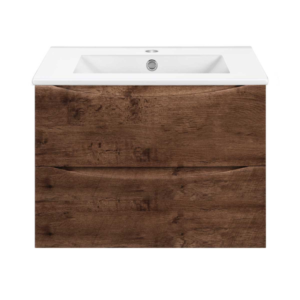 База под керамическую раковину Mia Slim 700 подвесная, 2 выкатных ящика soft close, R.Wood