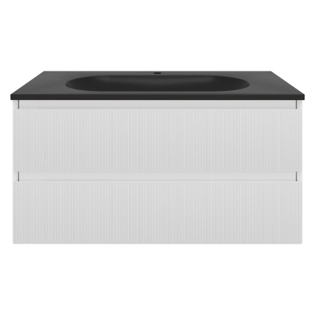 База под раковину Велле (Welle) 1000 подвесная, 2 выкатных ящика микролифт, Белый матовый софт-тач