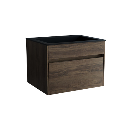 База под раковину Кьяра (Chiara) 600 подвесная, 1 выкатной ящик микролифт, Дуб Чарльстон (C.Oak)