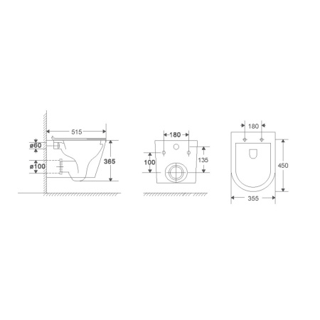 Унитаз подвесной Piatti VT1-11T Tornado, цвет белый, ультратонкое soft-close сиденье