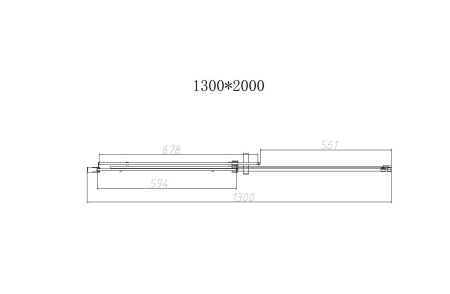 Душевая дверь Дайс (Dice) VDS-4D130CLB, 1300, черный, стекло прозрачное