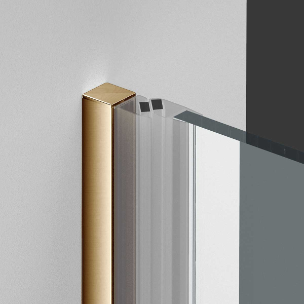 Душевая дверь Alpha VDP-3AL800CLG , брашированное золото, стекло прозрачное Душевая дверь Alpha VDP-3AL800CLG , брашированное золото, стекло прозрачное