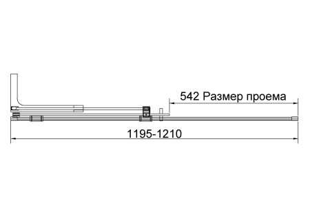 Душевая перегородка Волк-Ин (Walk-In) VSW-4WSL120CL-L, левая, 1200*2000, хром, стекло прозрачное