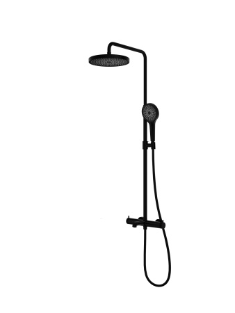 Душевая стойка Рим (Rim) VSFS-2RM1MB с изливом, черный матовый
