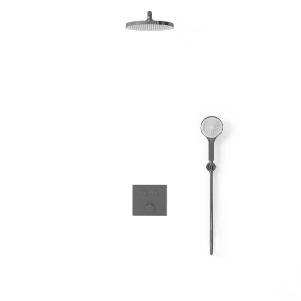 Душевой комплект VSFW-4212GM встраиваемый, двухрежимный, вороненая сталь