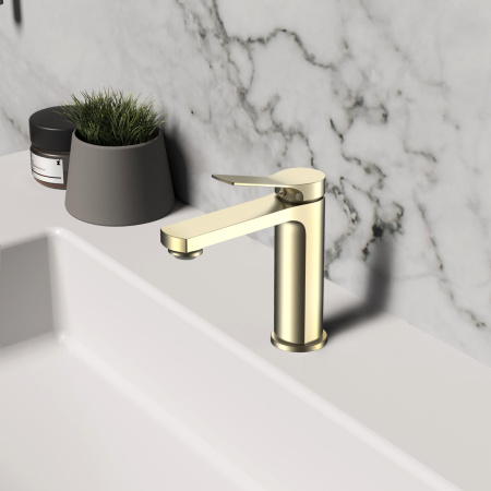 Смеситель для раковины Arco VBF-4AR01BG, брашированное золото