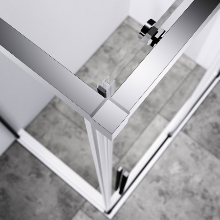 Душевой уголок Slim-N VSR-4SN9012CL, 1200*900, хром, стекло прозрачное