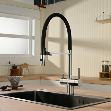 Смеситель для кухни Vincea VKF-120CH, хром