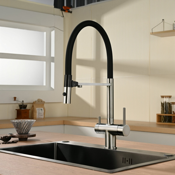 Смеситель для кухни Vincea VKF-120CH, хром