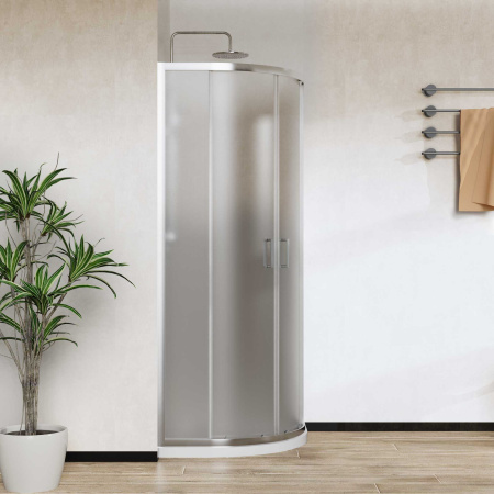 Душевой уголок Сити (City) VSQ-5CT800MT, 800*800, хром, стекло текстурное