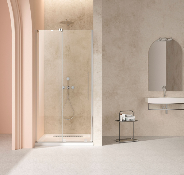 Душевая дверь Волк-Ин (Walk-In) VDS-4WSL120CL-L, 1200, хром, стекло прозрачное, левая