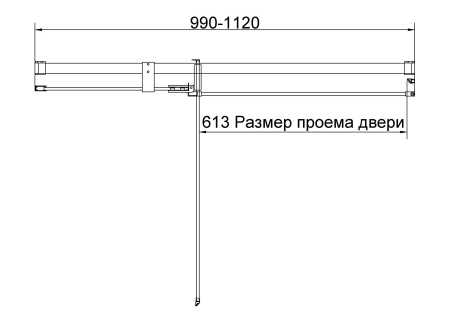Душевая дверь Экстенза (Extenza) VDP-4EX1011CL, 1000/1100, хром, стекло прозрачное