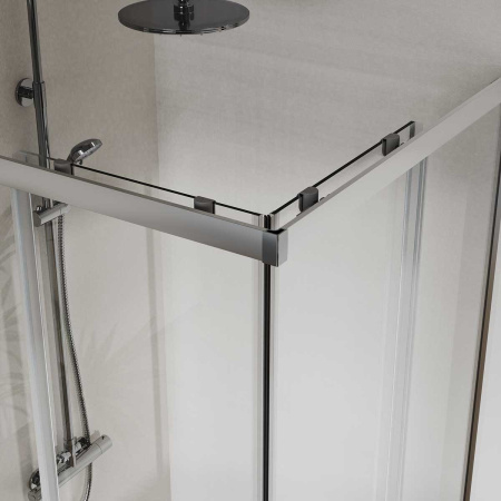 Душевой уголок Сити (City) VSS-5CT800CL, 800*800, хром, стекло прозрачное