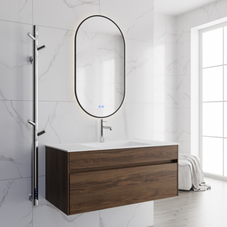 База под раковину Кьяра (Chiara) 1000 подвесная, 1 выкатной ящик микролифт, Дуб Чарльстон (C.Oak)