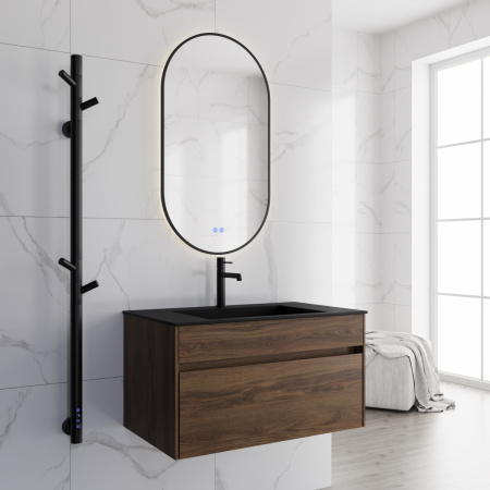 База под раковину Кьяра (Chiara) 800 подвесная, 1 выкатной ящик микролифт, Дуб Чарльстон (C.Oak)