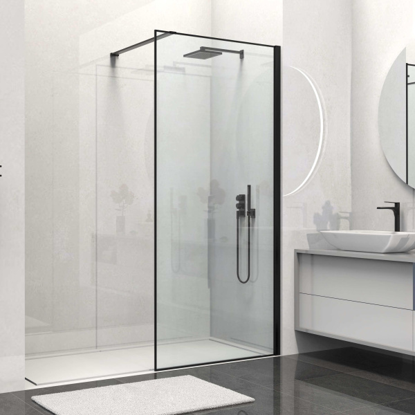 Душевая перегородка Walk-In VSW-1HS800CLB, 800*2000,черный матовый, стекло прозрачное Душевая перегородка Walk-In VSW-1HS800CLB, 800*2000,черный матовый, стекло прозрачное