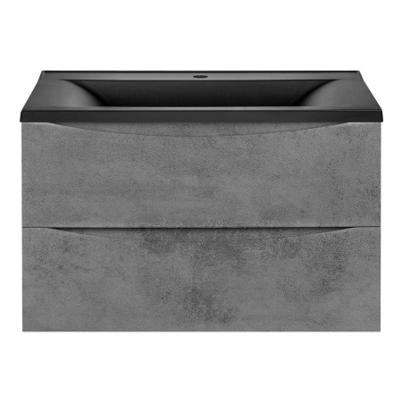 База под раковину Миа (Mia) 800 подвесная, 2 выкатных ящика микролифт, Beton