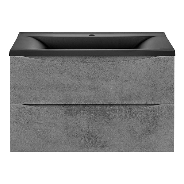 База под раковину Mia 800 подвесная, 2 выкатных ящика soft close, Beton