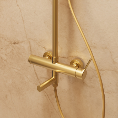 Душевая стойка Феерие (Feerie) VSFS-5FE1BG с изливом, брашированное золото