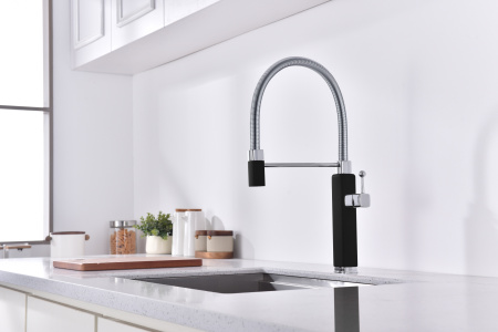 Смеситель для кухни Vincea VKF-101MB, черный