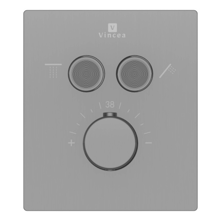 Душевой комплект VSFW-321MT1GM встраиваемый, термостат, двухрежимный, вороненая сталь