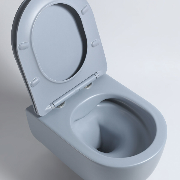 Унитаз подвесной Evo VT1-34SMO безободковый, цвет океан матовый, ультратонкое soft-close сиденье