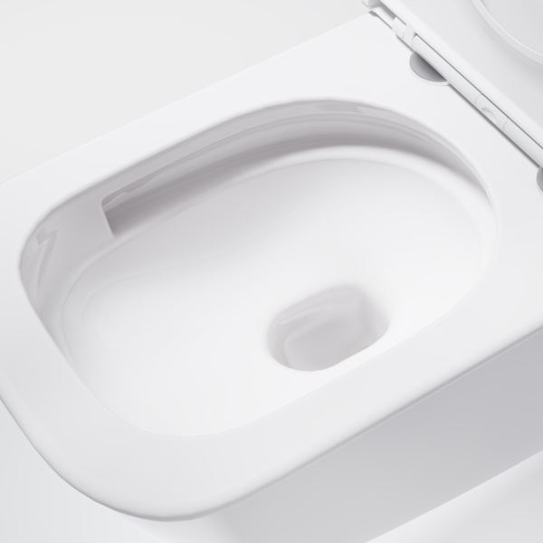 Унитаз подвесной Demi VT1-55T Tornado, цвет белый, ультратонкое soft-close сиденье