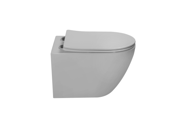 Унитаз подвесной Globo VT1-14TMG Tornado, цвет серый матовый, ультратонкое soft-close сиденье