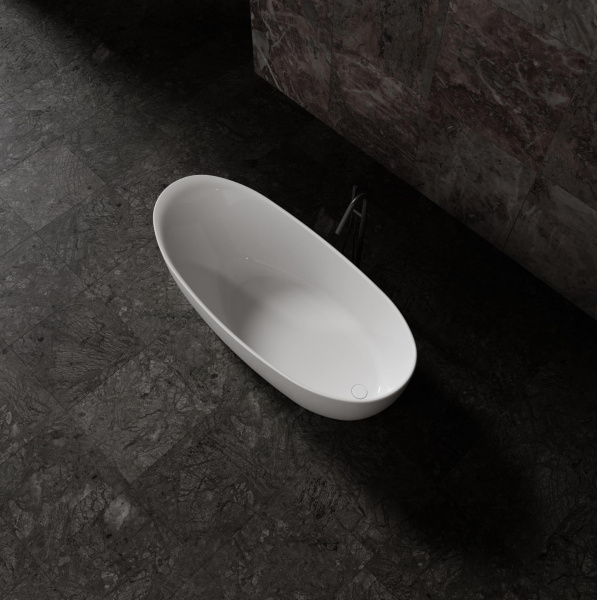 Ванна из искусственного камня Vincea VBT-6S03MW, 1700*800*630, белый мат., слив-перелив в комплекте