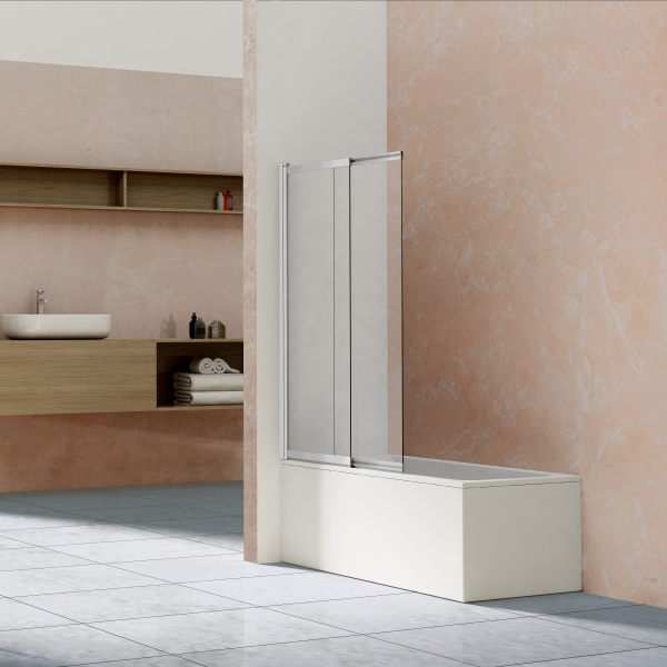 Душевая шторка на ванну VSB-1E100CLBN, 1000*1450, брашированный никель, стекло прозрачное Душевая шторка на ванну VSB-1E100CLBN, 1000*1450, брашированный никель, стекло прозрачное